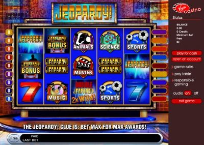 Игровой автомат Jeopardy